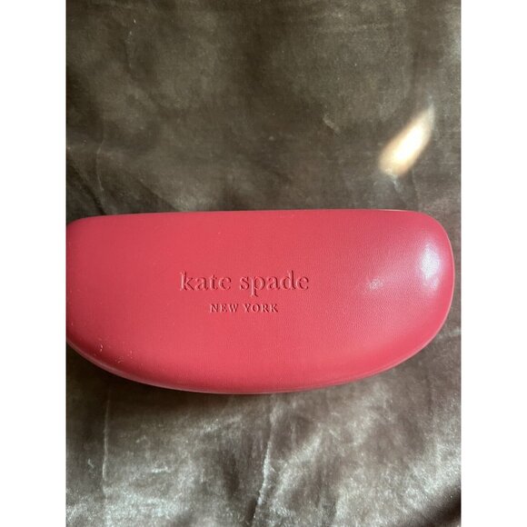 KATE SPADE NEW YORK DARK PINK HARD CLAMSHELL GLASS CASE SO PRETTY - Picture 3 of 12